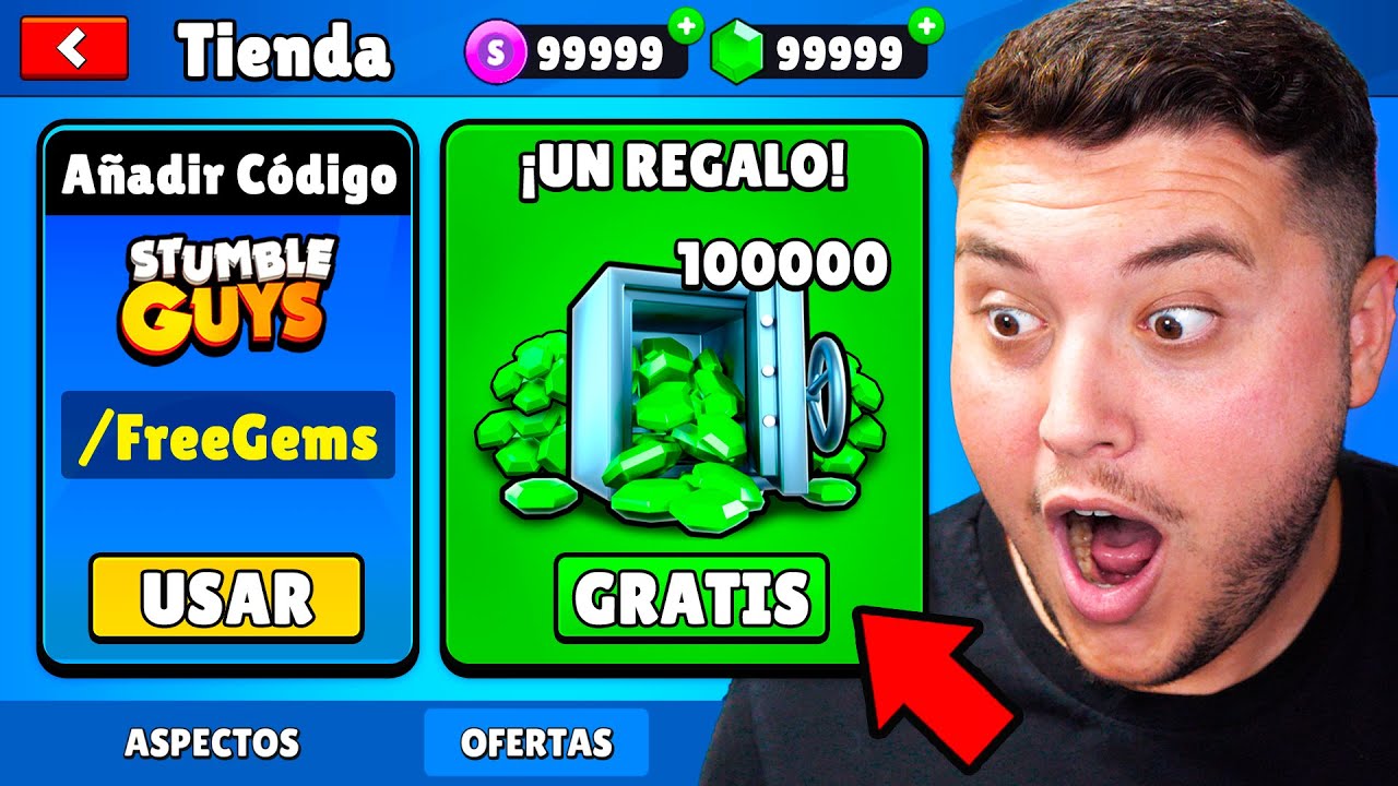 PROBE CODIGOS SECRETOS en la TIENDA para CONSEGUIR GEMAS GRATIS de STUMBLE GUYS!