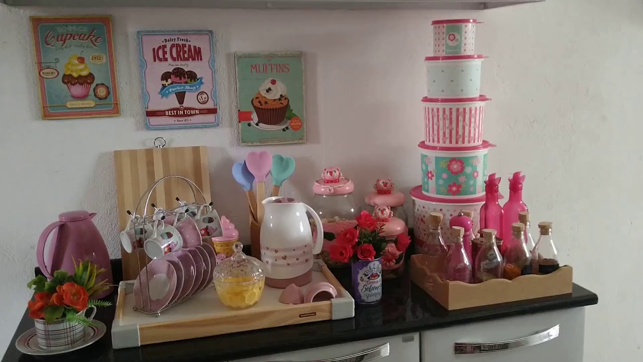 Tour na minha casa fofa #cozinharosa