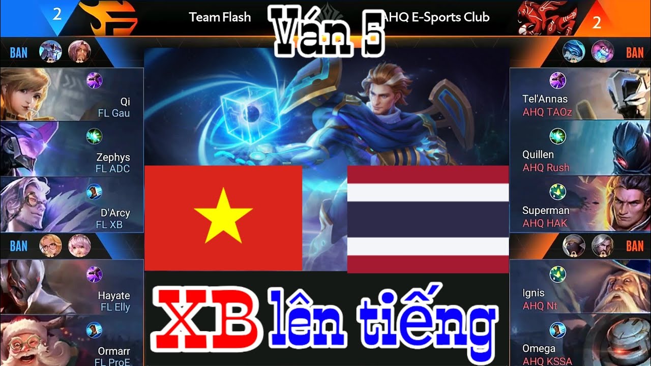 AIC 2019 - Team Flash vs AHQ ván 5 - XB bắt đầu lên tiếng