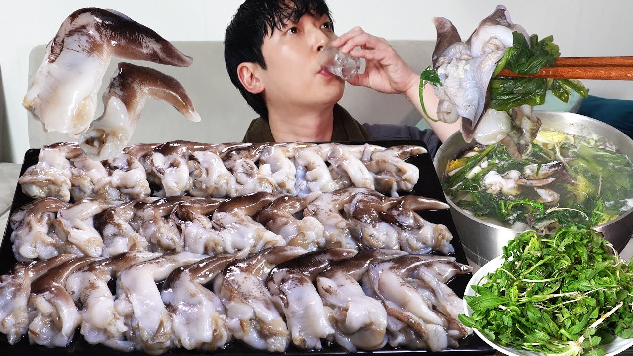 Вкусный моллюск сябу сябу! MUKBANG REALSOUND ASMR EatingSHOW