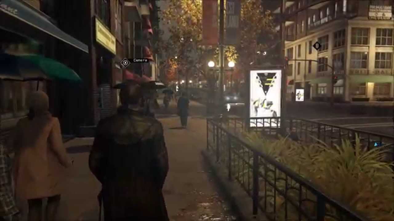Watch Dogs - Walking through rainy Chicago at night