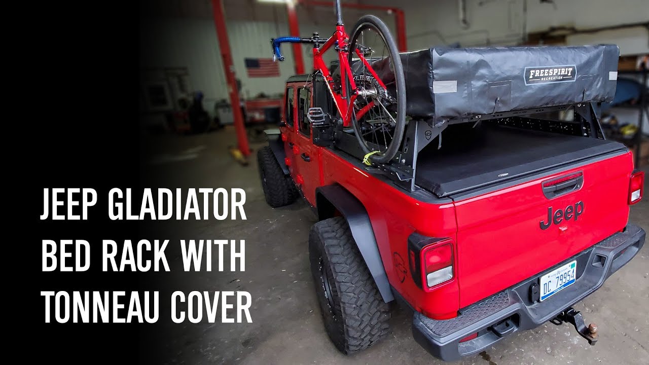Jeep Gladiator Tonneau Cover with Bed Rack