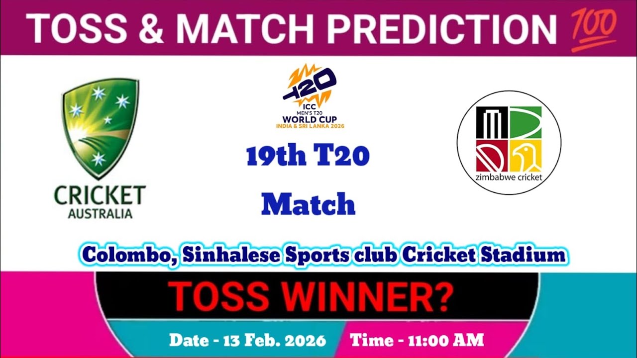 Australia vs Zimbabwe toss Prediction | today toss prediction | t20 world cup 2026 