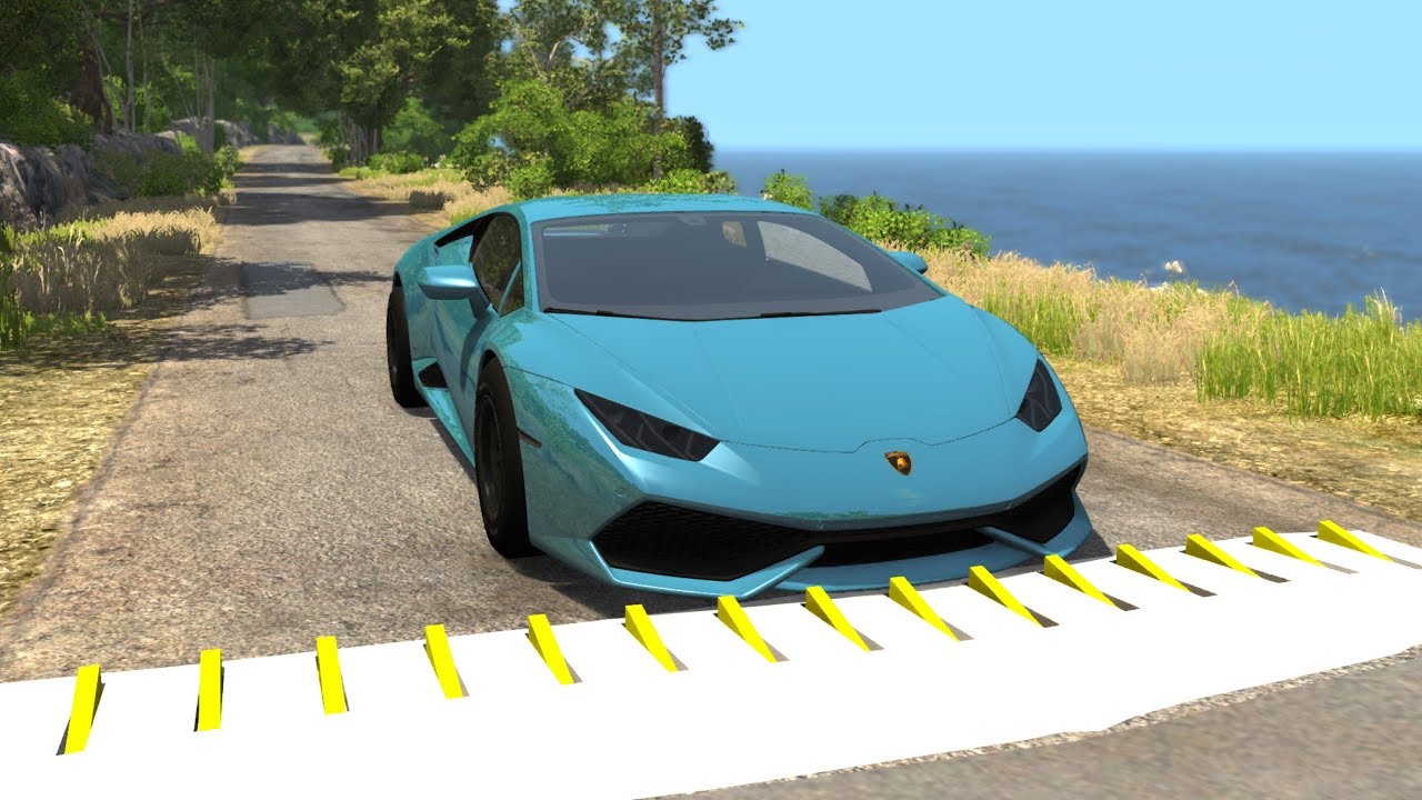 Spike Strip High Speed Testing #18 - BeamNG DRIVE