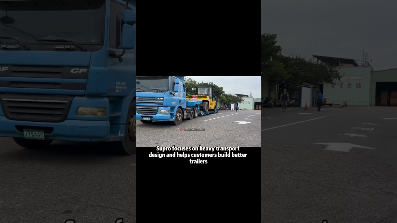 Common solution for heavy transport: stable and reliable lowbed trailer.#transport #transportation