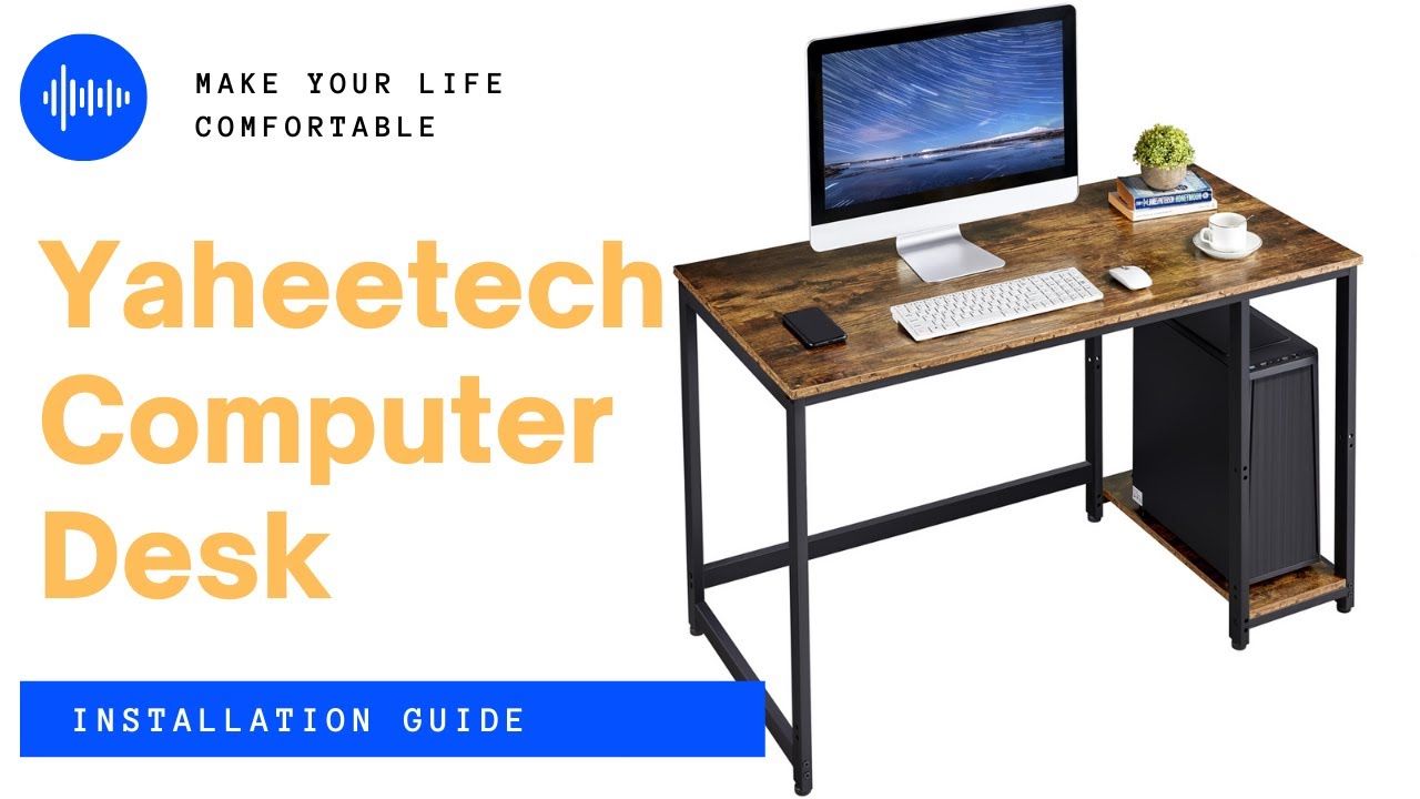 Yaheetech 47 Inches W Desk w/ Shelves Installation Guide #writingdesk