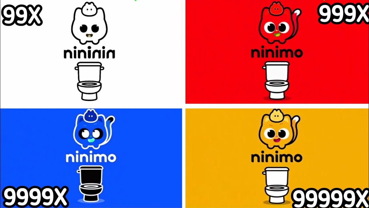 Ninimo Jumps into the Toilet Logo Ident Effects 99999X speed 