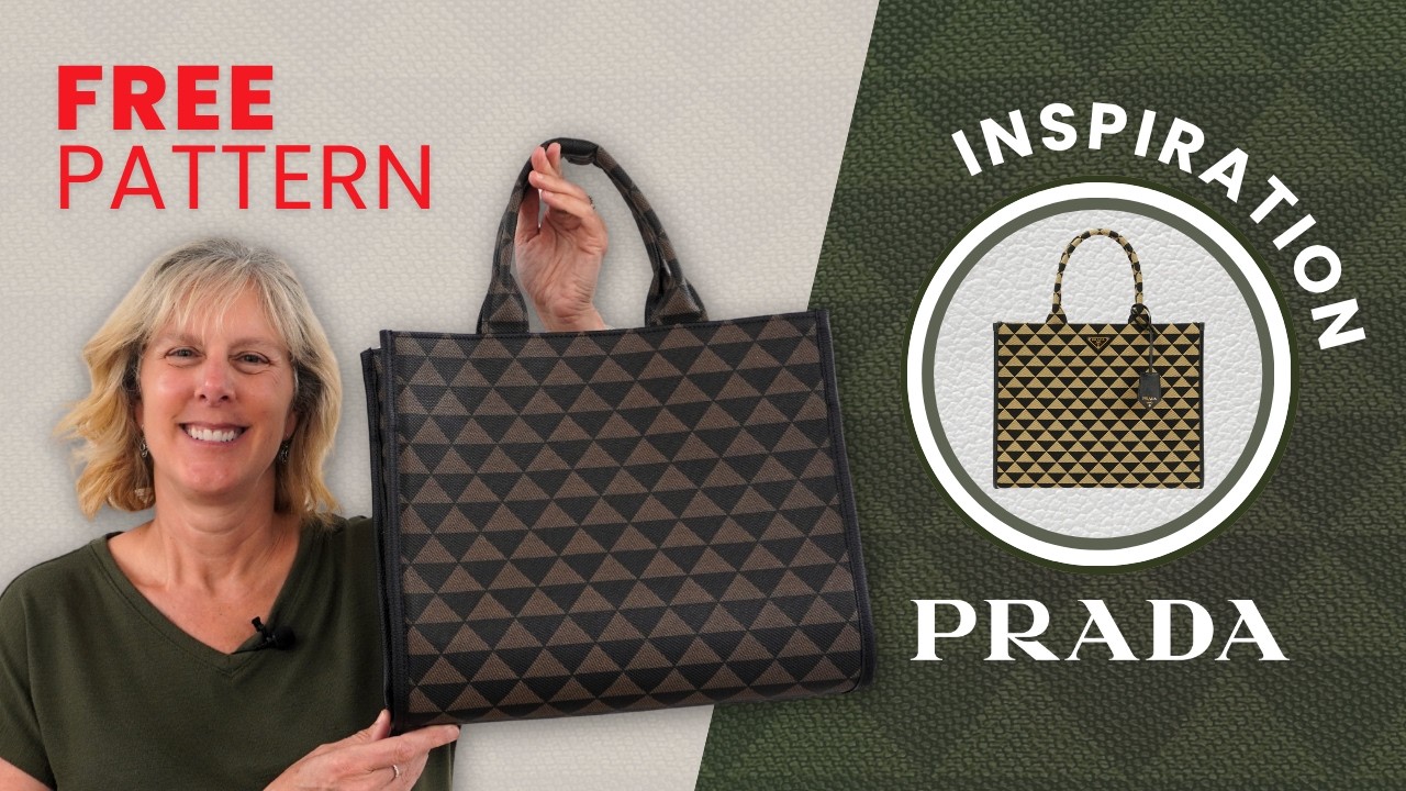 FREE PATTERN! Make a $3.5k Prada tote for $100 #bagmaking