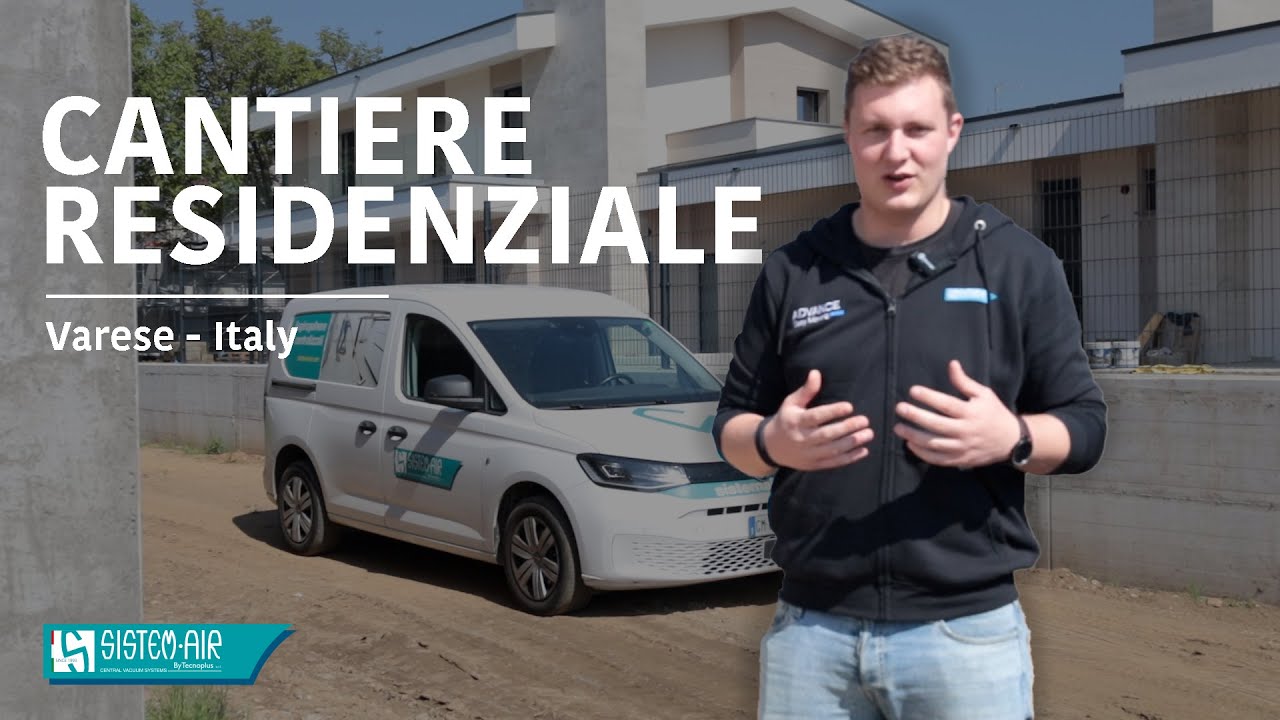 Impianto aspirapolvere centralizzato con tubo a scomparsa – Cantiere villette a Varese | Sistem Air