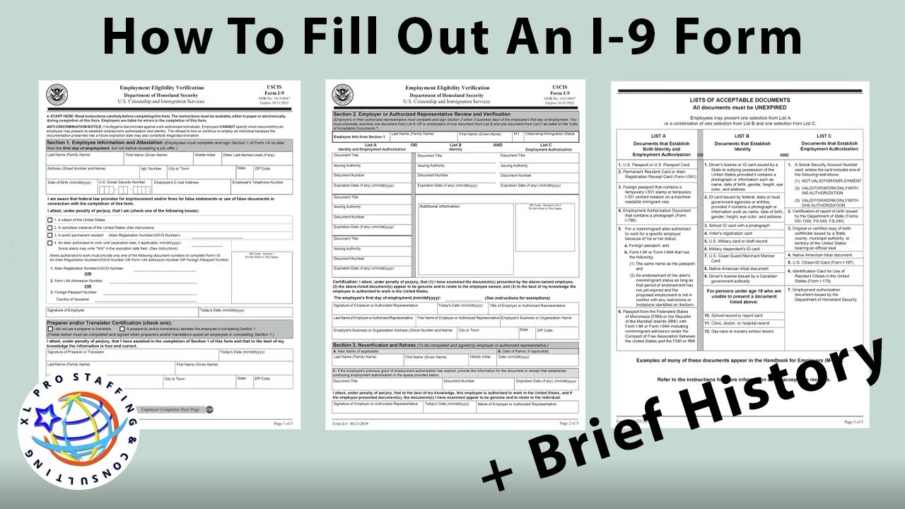 How To Fill Out An I-9 Form & Brief History In 4 Minutes