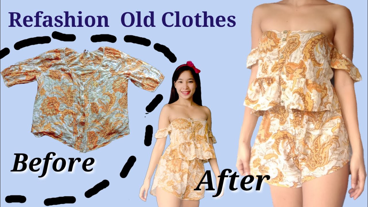 DIY Terno // Off Shoulder Ruffle Top & Sexy Short (NO SEWING MACHINE)