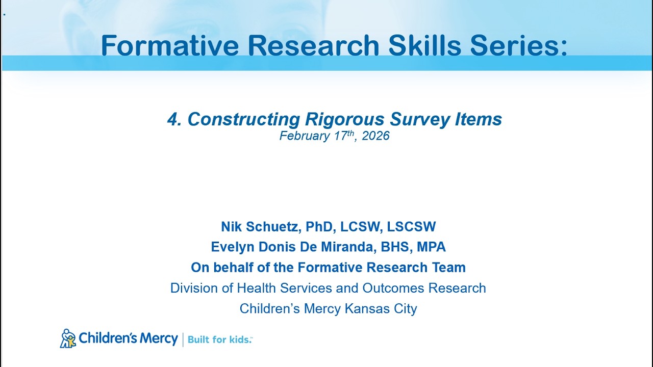 Session 4: Constructing rigorous survey items