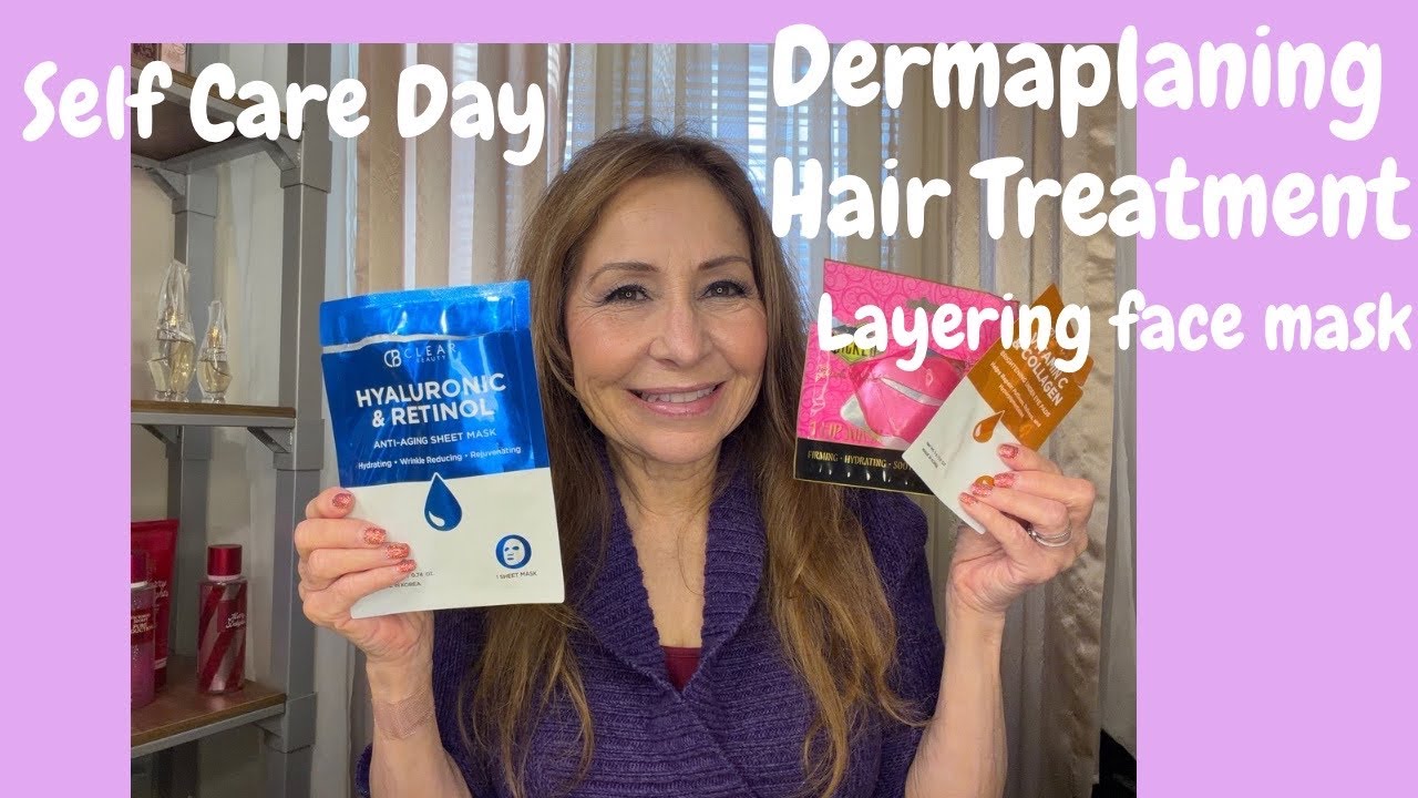 Self Care Facial Day/Hair Treatment/Skincare Demo and Review.