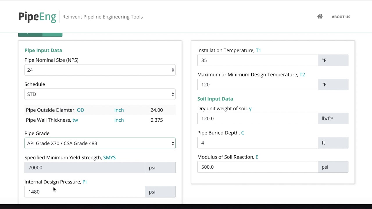 Stress Analysis - Buried Steel Line Pipe