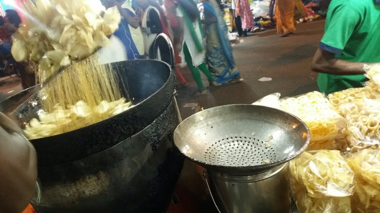 Indian street food Hot chips | Street food Pondicherry | Delicious Chips