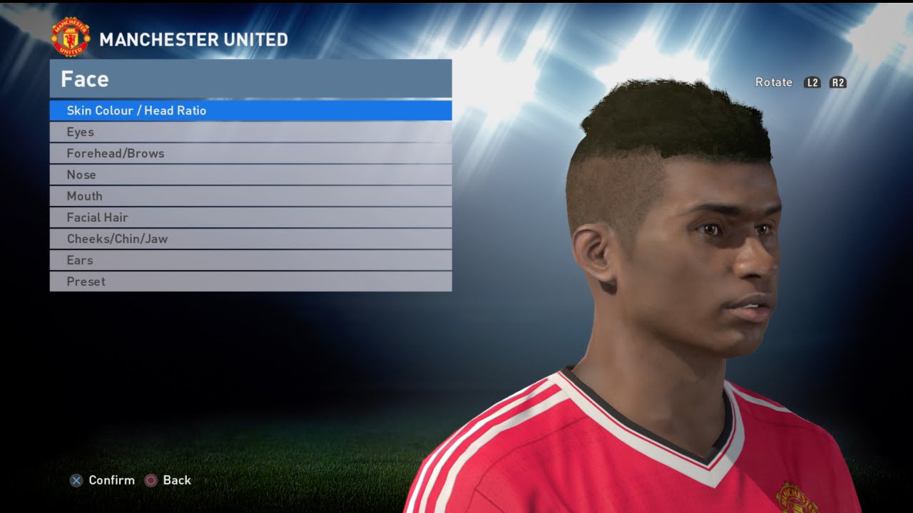 PES 2016 Face Build & Stats Marcus Rashford (Manchester United)