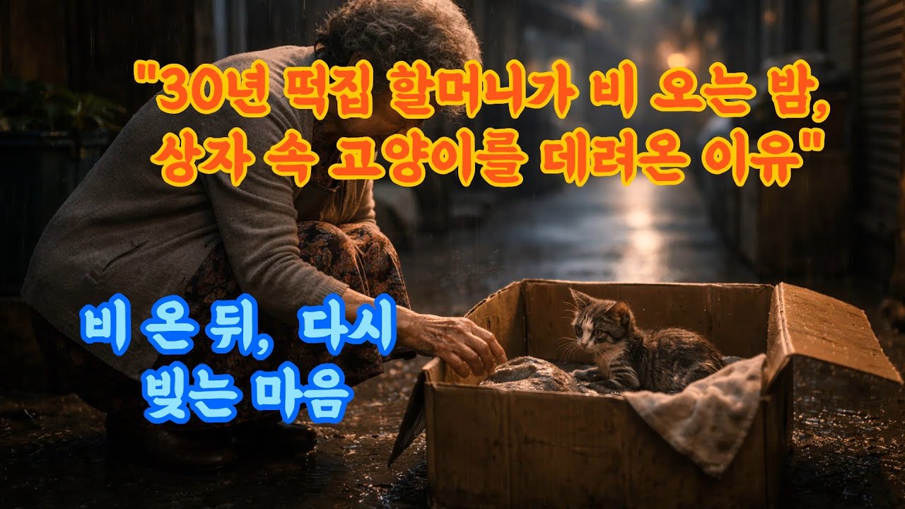 [시니어 사연글] 떡집할머니와 고양이