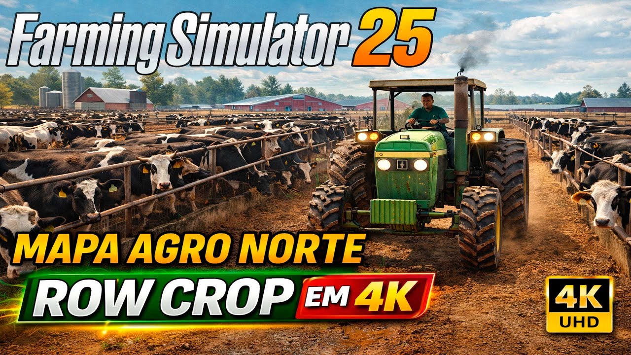 NOVIDADE : MAPA AGRO NORTE com ROW CROP - FARMING SIMULATOR 25 #farmingsimulator #fs25maps