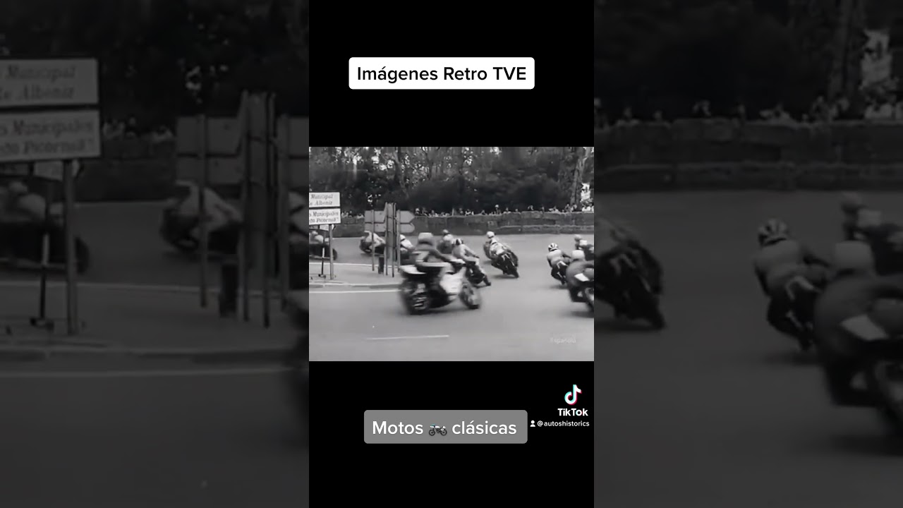 Motociclismo cl&aacute;sico a&ntilde;os 1974 | im&aacute;genes TVE | Circuito de Montjuic BCN