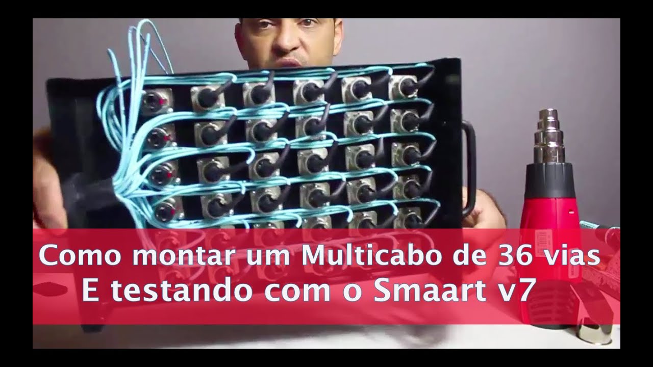 Como montar e testar um multicabo de áudio 36 vias
