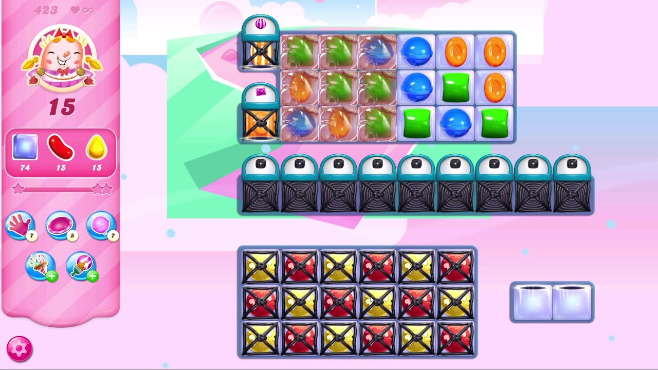 Candy Crush Saga LEVEL 423 | NO BOOSTERS (new version*)✔️
