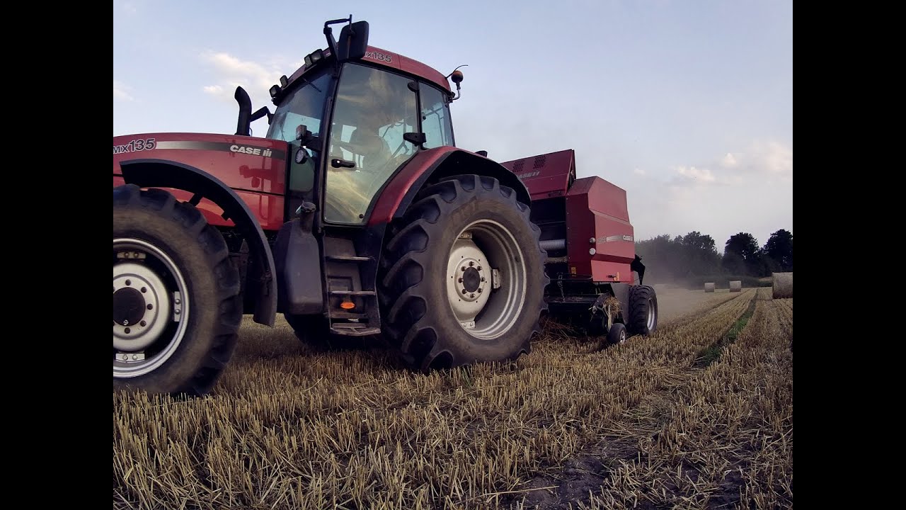 PRASOWANIE SŁOMY 2022 / GR PUSTELNIK / CASE IH MX 135 / CASE IH RB 344