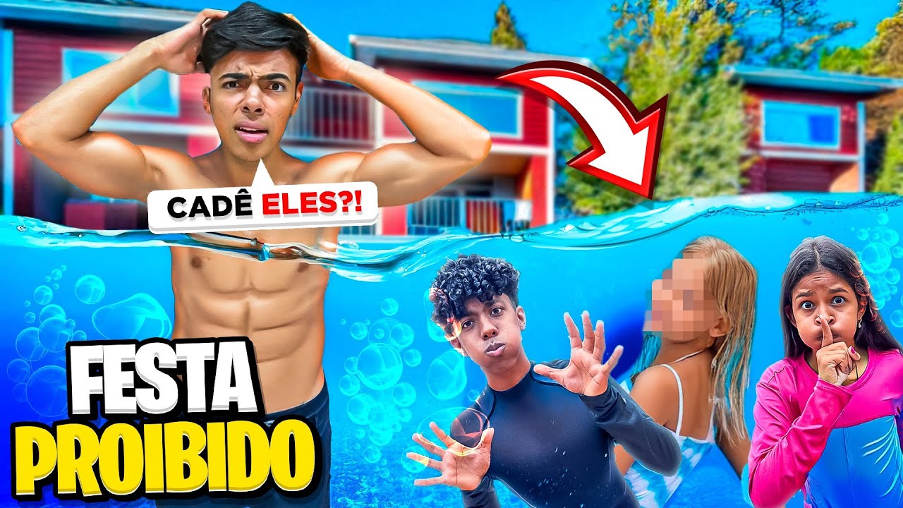 FIZ UMA FESTA NA PISCINA ESCONDIDO DOS MEUS PAIS!😱 *chamei a vizinha!