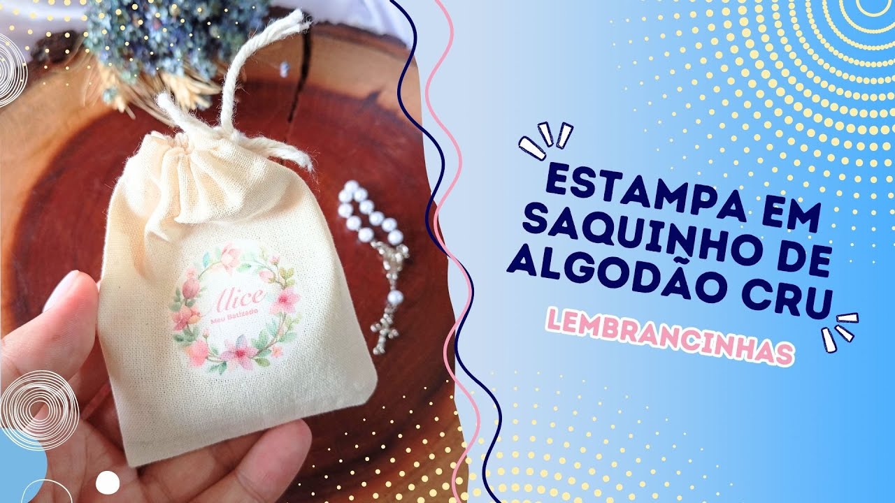 COMO ESTAMPAR SAQUINHO DE ALGODÃO CRU?