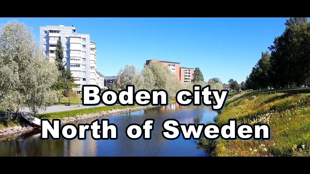 Boden Sweden. Буден, прогулка по городу. (Boden city, North of Sweden).