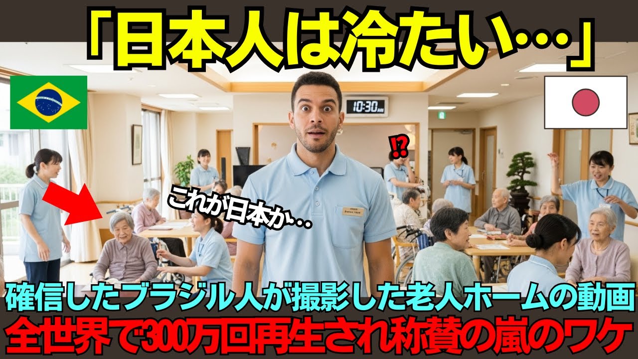 【海外の反応】「やっぱり日本人は冷たい」そう確信していたブラジル人…撮影した札幌の老人ホームの映像が300万回再生され世界中が感動した理由