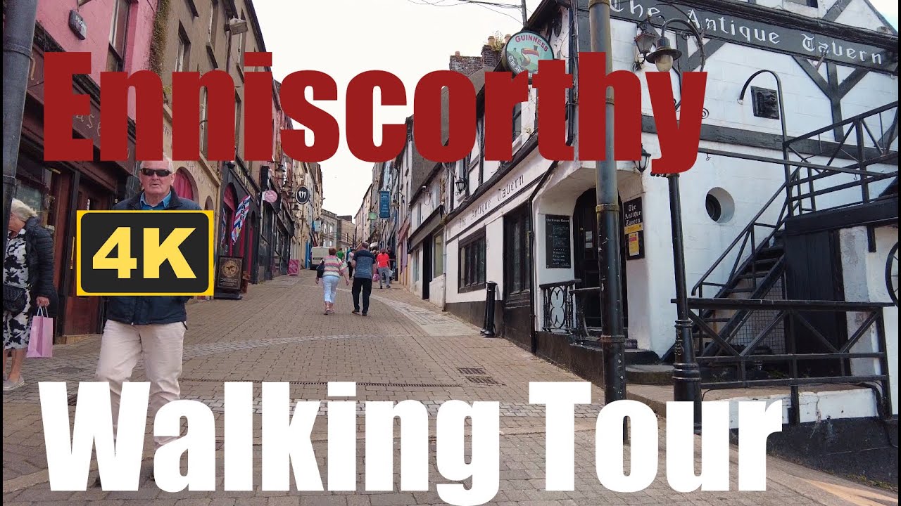 WALKING IRELAND :  Walk with me in ENNISCORTHY Co. WEXFORD - 4k Cinematic Video, IRELAND