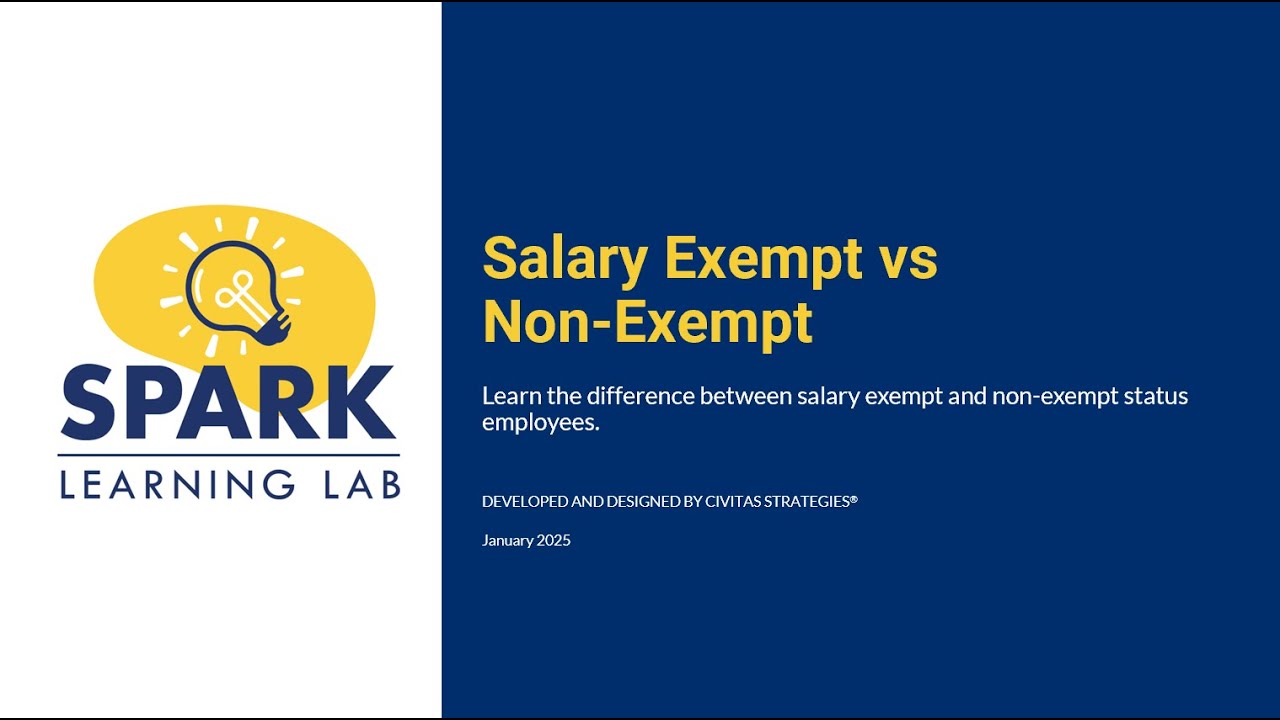 Salary Exempt vs Non Exempt