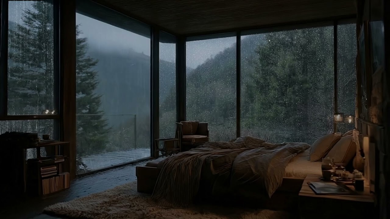 Deep Heavy Rain for Sleeping 🌧️ Cozy Study Ambience to Focus & Relax
