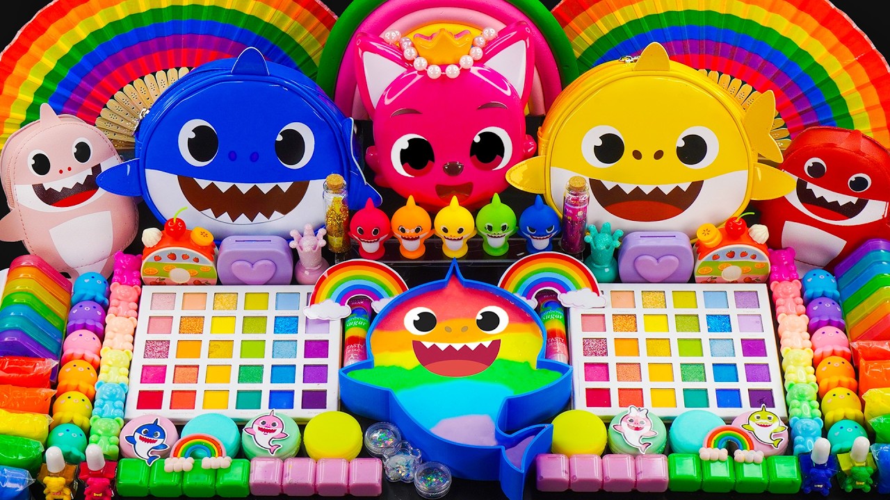 Baby Shark x Pinkfong: Zufälliges Süßigkeitenmischen | 2 Stunden befriedigendes Schleimmischen