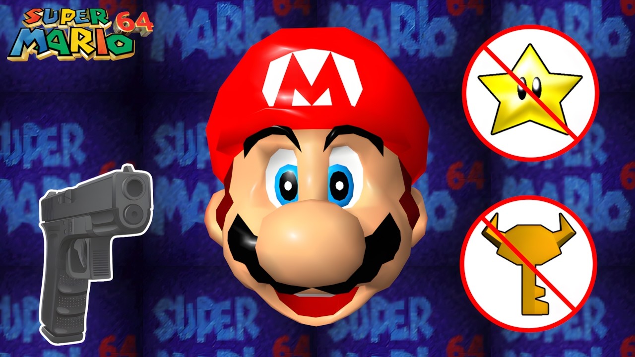 ⭐ Shotgun Mario 64 (0 Stars & 0 Keys) - Longplay