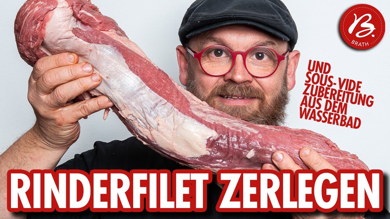 Rinderfilet erklärt und zerlegt 🐄🔪 Zubereitung Sous-Vide in der Pfanne 🔴