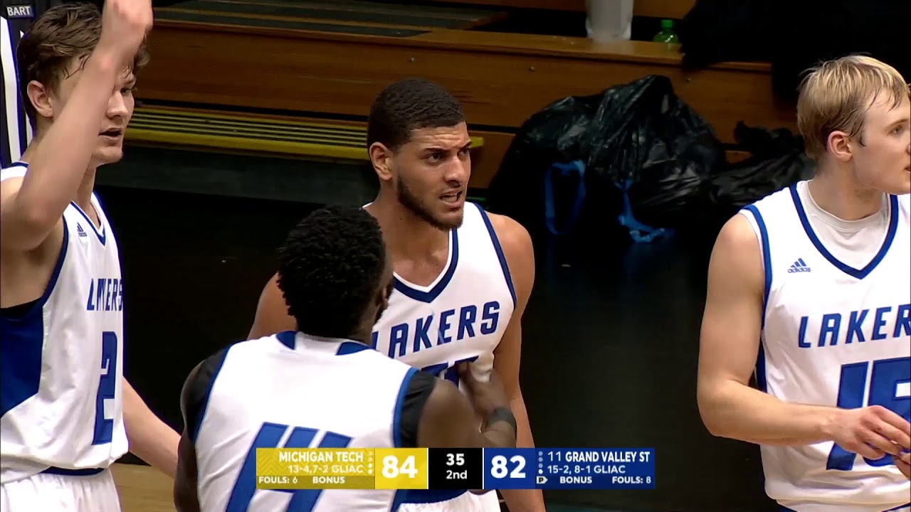 2019-20 GVSU Basketball - Michigan Tech Highlights (1/23/20)