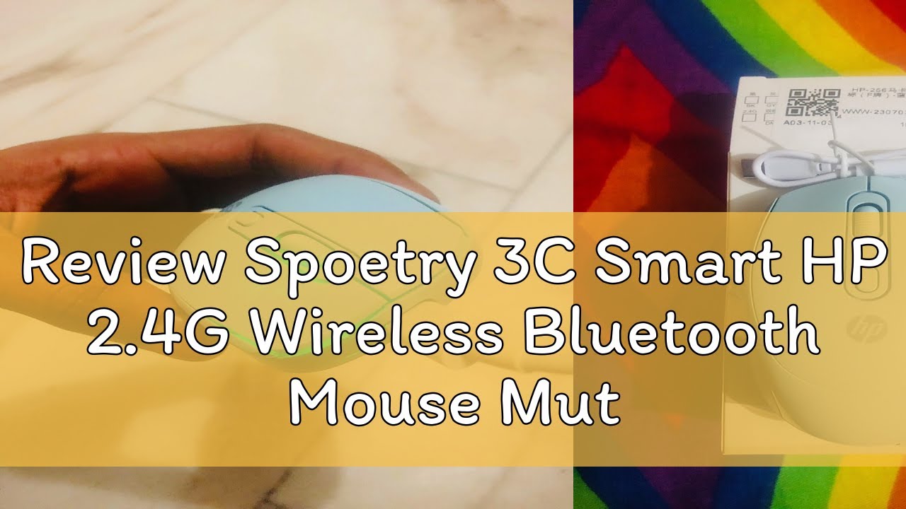 Review Spoetry 3C Smart HP 2.4G Wireless Bluetooth Mouse Mute Mouse 1600DPI Office Mouse Game Mouse