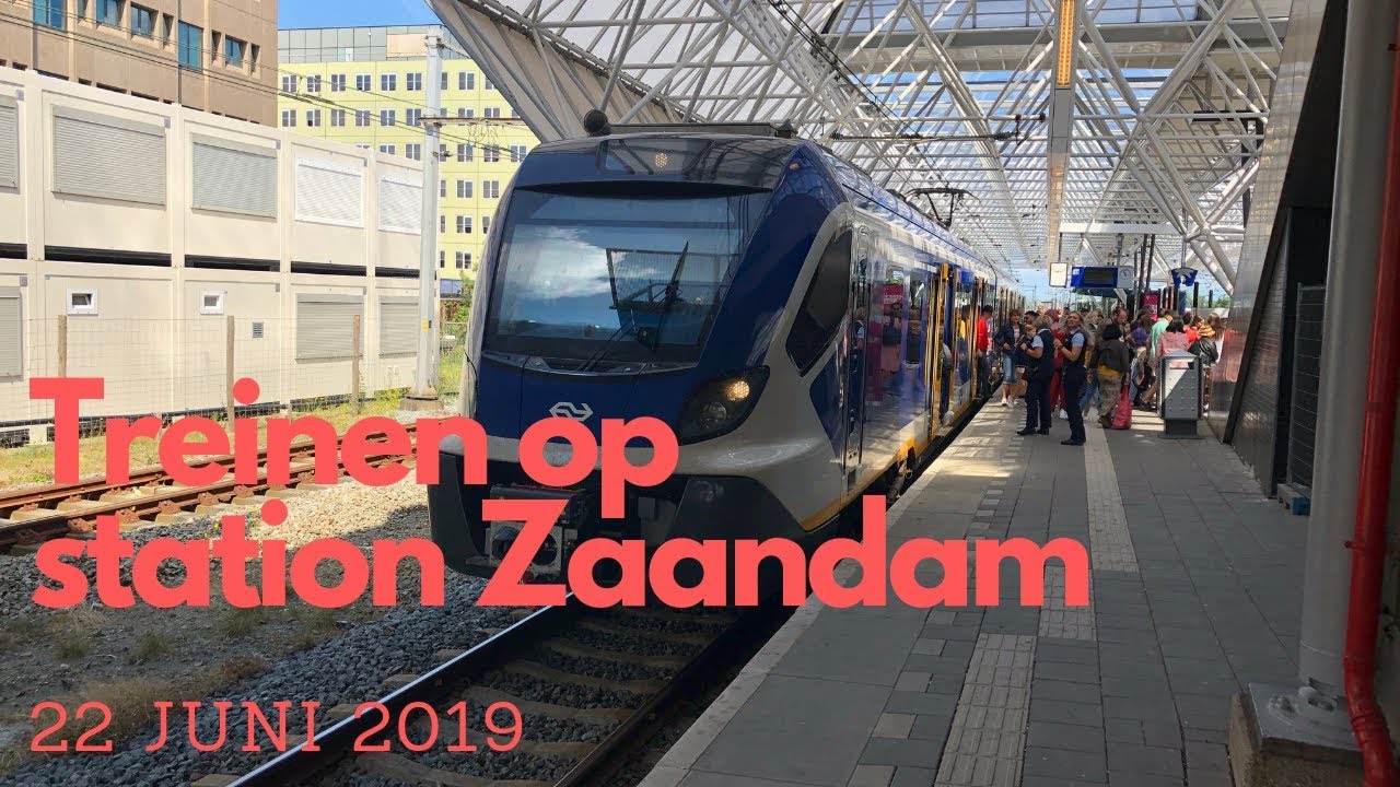 Treinen op station Zaandam. 22 juni 2019