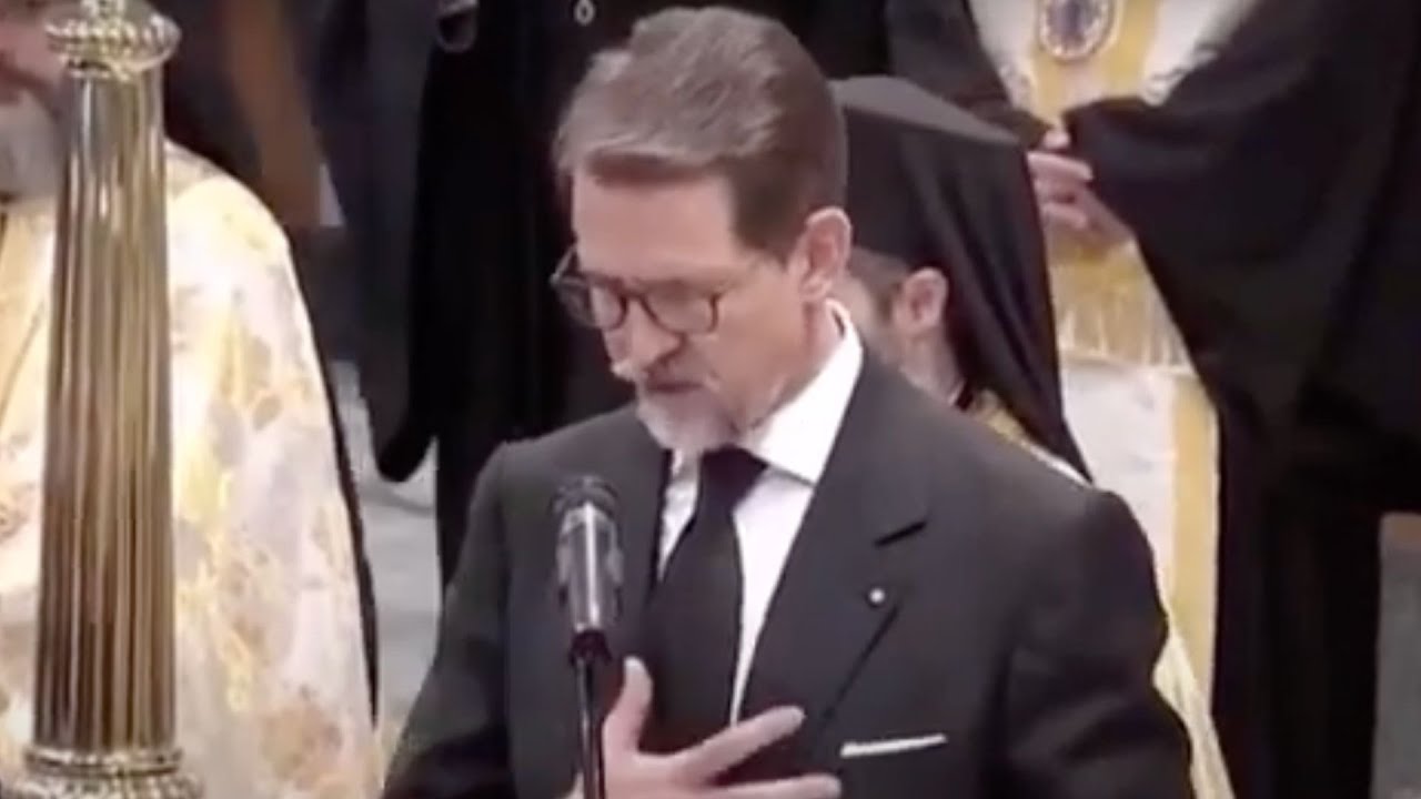 Pavlos delivers eulogy to his father, former King of Greece Constantine II