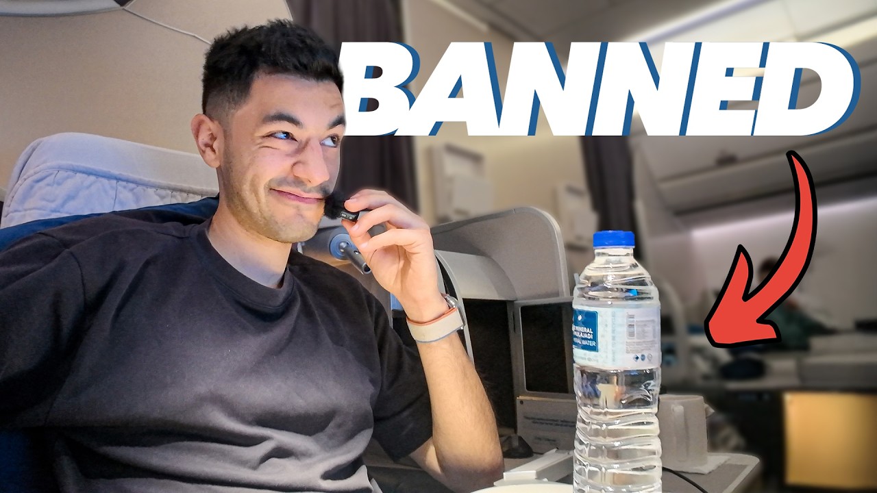 Malaysia A350 Biz Class + Why You Can't Bring Water On Planes