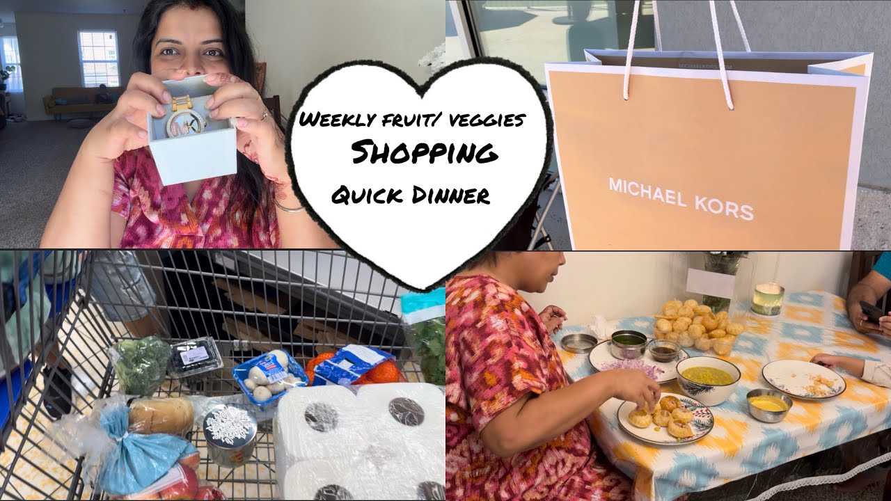 Quick dinner | Veggies & Fruit shopping in USA 🇺🇸 | My new Luxury Watch | Preeti Pranav 