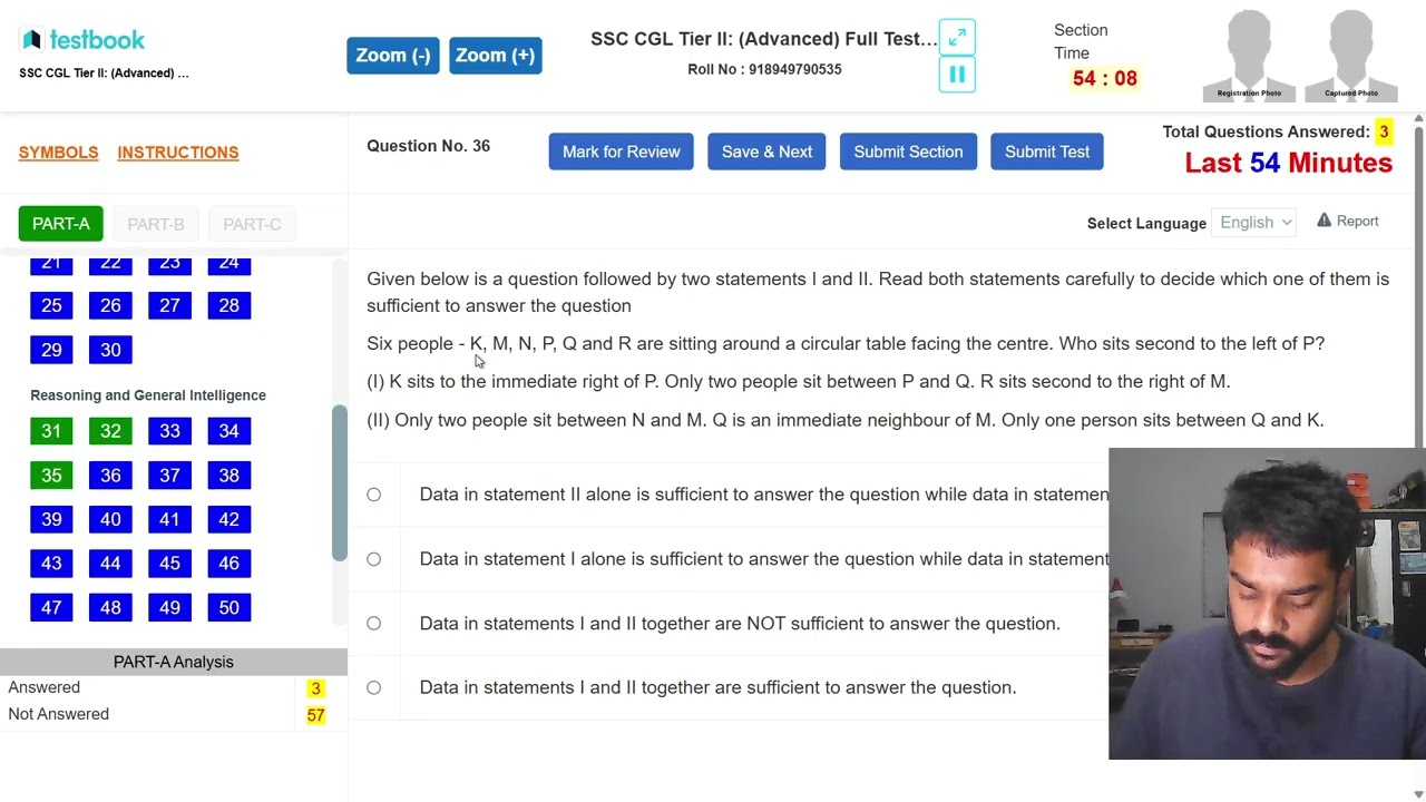 TESTBOOK SSC CGL Tier II: (Advanced) Full Test - 01