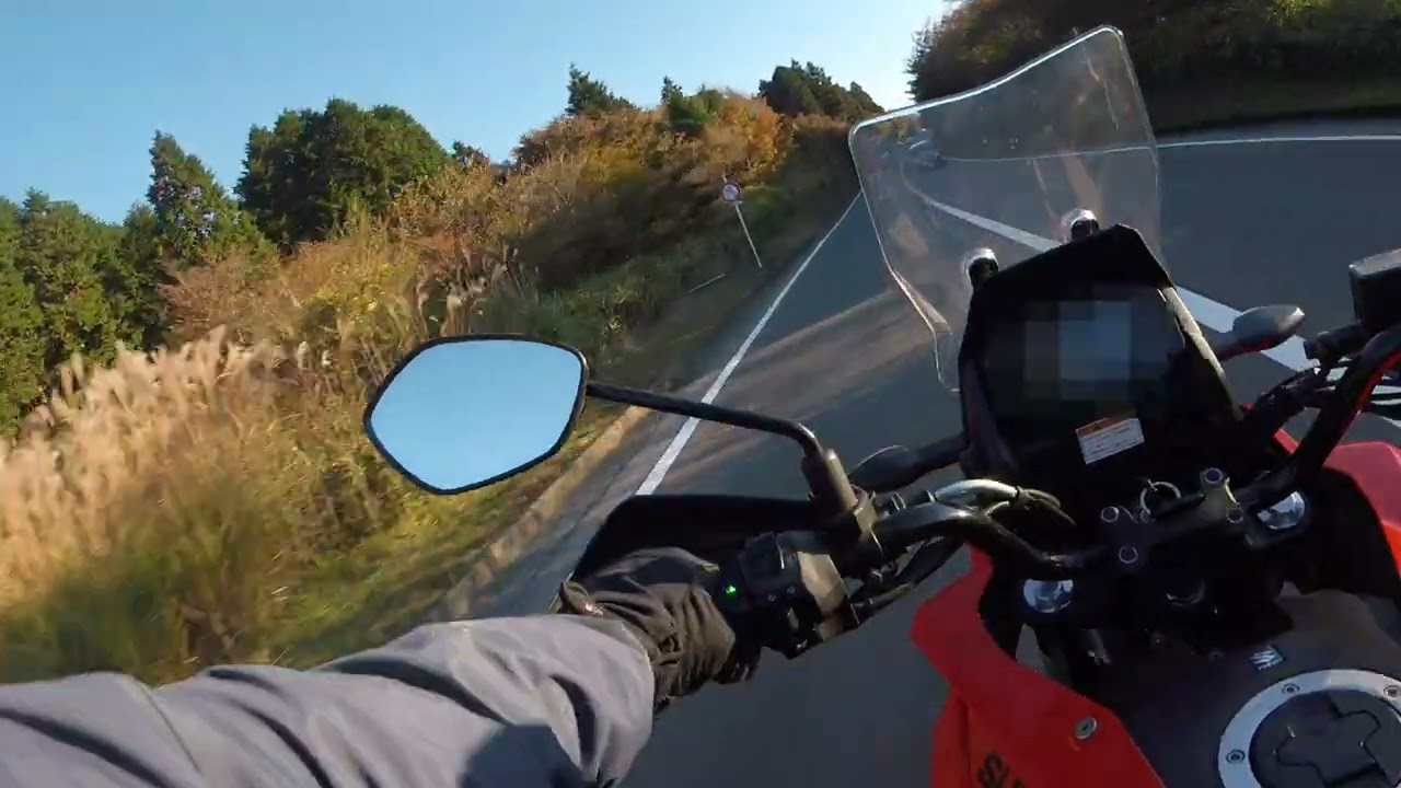 Vストローム250SXで早朝の箱根ターンパイク（下り）を駆け抜ける