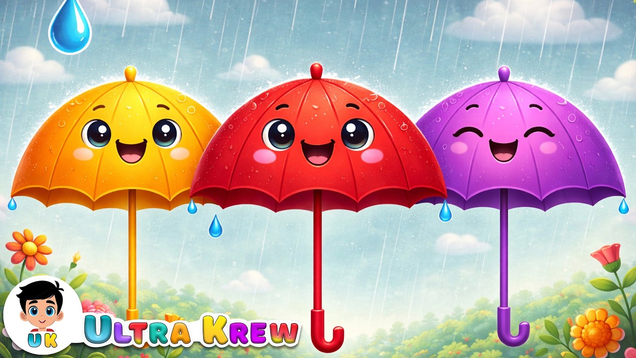 Rain, Rain, Go Away Nursery Rhyme With Lyrics New Version l Ultra Krew Nursery Rhymes