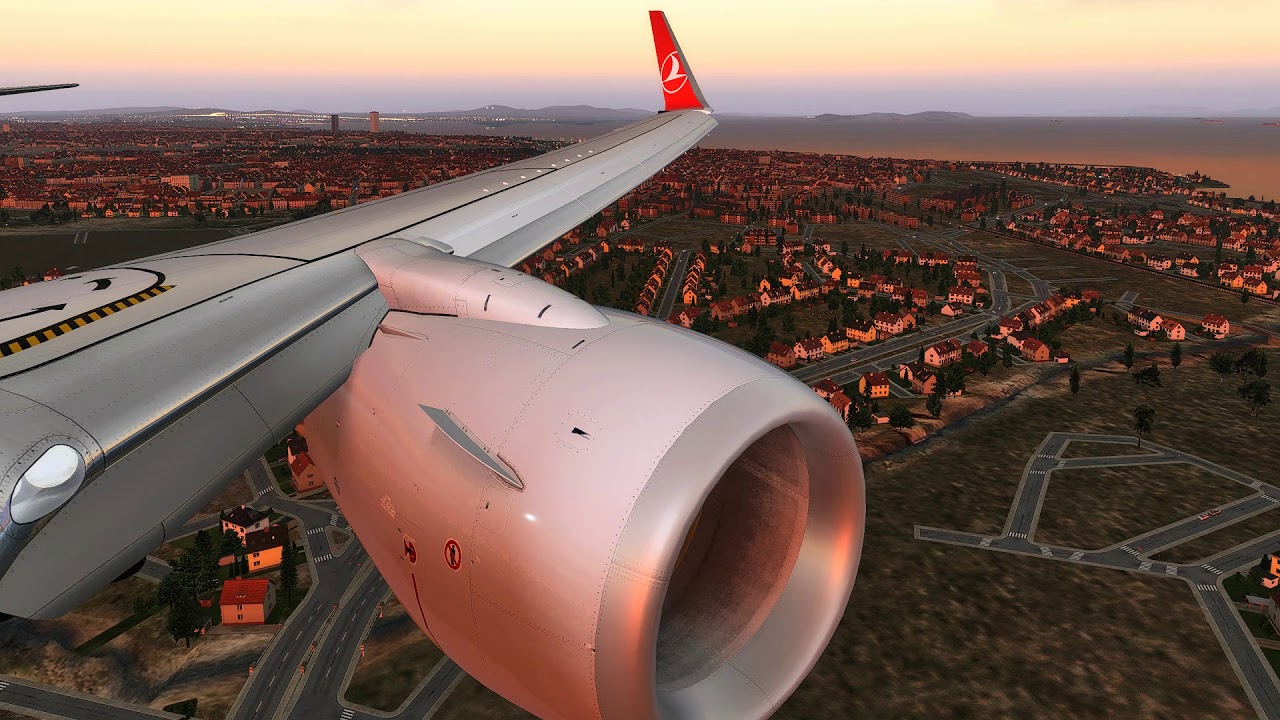 X-Plane 11 THY B737-800 LTBA İstanbul Atatürk Realistic Landing