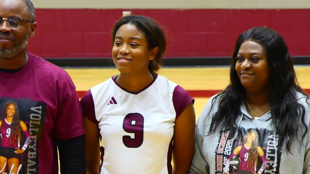 Ennis High School Varsity Volley Ball Seniors last Sign Out Ceremony