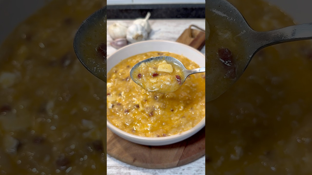 Sopa castellana (o sopa de ajo) &iexcl;Un plato tradicional y reconfortante! 🥣🧄 #youtubeshorts #recetas