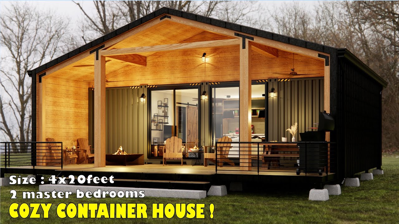 Shipping container homes | Cozy little house with 2 master bedrooms
