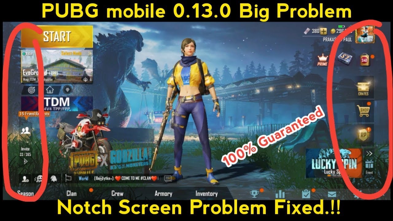 Pubg Mobile New Update Notch Screen Problem Fixed 100% | How To Fix Pubg New Update Problem